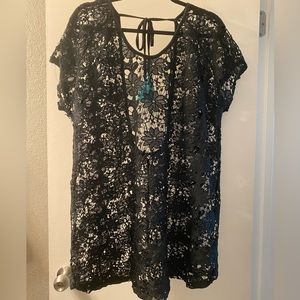 Lace swimsuit coverup